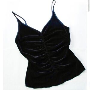 Armani Collezioni Navy Velvet Tank Top Size 10